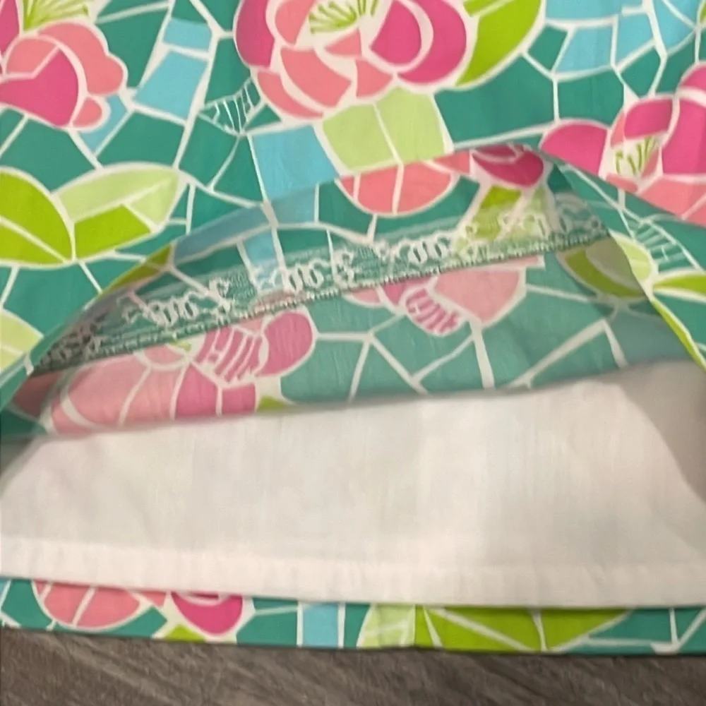 Lilly Pulitzer Floral Cote D’Azur Mosaic Stained Glass ROSES Dress